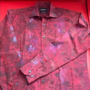 maceoo Red Patterned Shirt. small